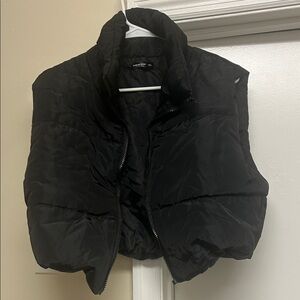 Shein Curve-Women's Black Puffer Vest